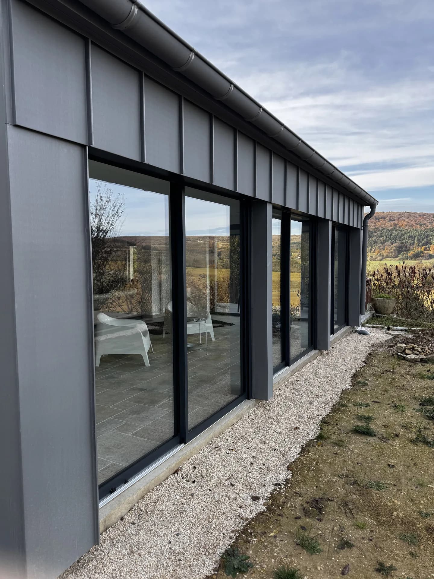 Réalisation d'une extension — photo du chantier
